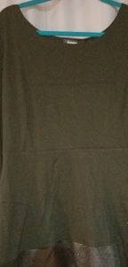 Black long sleeved dress.